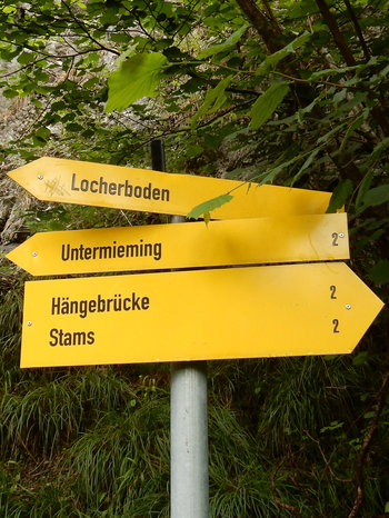 Hangebruecke Stams - Locherboden  Rundwanderung